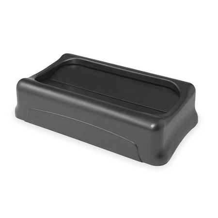 Slim Jim(R) 23 gal Trash Can Lid, Swing Black, Resin, 1 Openings 11 1/4 in W/Dia