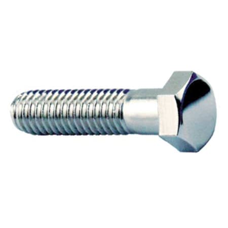 Grade 5, 1/4"-20 Hex Head Cap Screw, Chrome Plated Steel, 5/8 in L, 5 PK