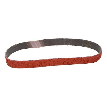 Sanding Belt, 3/4 in W, 18 in L, Coated, Ceramic, 36 Grit, Not Applicable, 777F, Orange