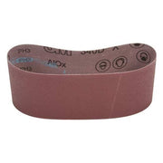 Sanding Belt, 4 in W, 24 in L, Coated, Aluminum Oxide, 80 Grit, Medium, 340D, Brown