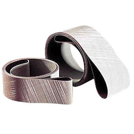 Sanding Belt, 4 in W, 90 in L, Coated, Aluminum Oxide, A30 Grit, Not Applicable, 237AA, Gray