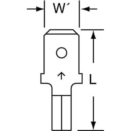 Male Disconnect, Bare, 22-18AWG, PK1000