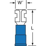 Female Disconnect, Blue, 16-14AWG, PK1000