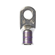 One-Hole Compression Lug, 4/0 AWG Max, 3/8 in Stud, Short Barrel, Copper, Purple, 60 PK