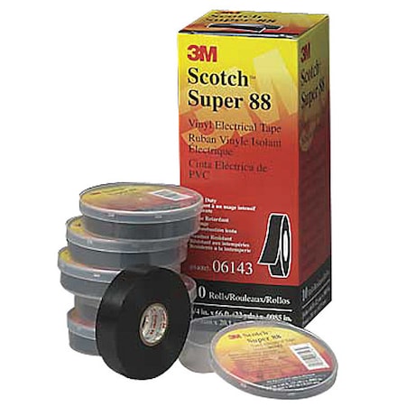 ElectricalTape,Black,36ydL,3/4inW,PK48