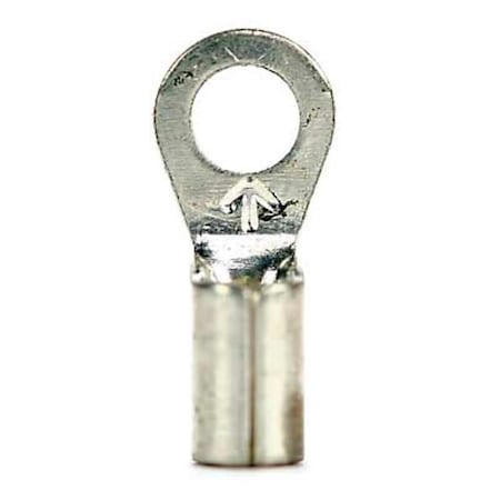 Ring Terminal, 3/8 in Stud Size, 4 AWG, 600 V, Bare Insulated, Bare, Crimp Termination Only, 200 PK