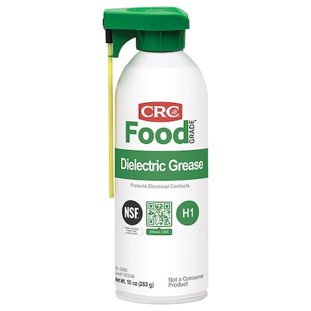 Dielectric Grease,10 oz, Aerosol Can, H1 Food Grade, Clear
