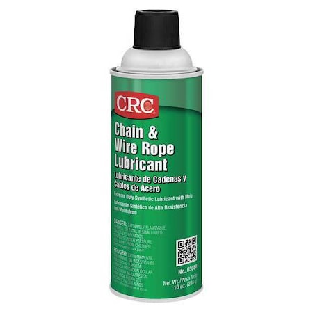 Chain and Wire Rope Lubricant, 25 to 350 Degree F, H2 No Food Contact, 10 oz Aerosol Can