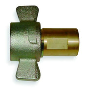Hydraulic Quick Connect Hose Coupling, Brass Body, Thread-to-Connect Lock, 3/8"-18 Thread Size