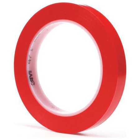Film Tape,Vinyl,Red,1/2 In x 36 Yd,PK72
