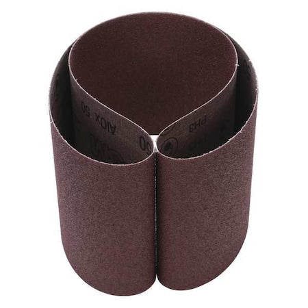 Sanding Belt, 6 in W, 48 in L, Coated, Aluminum Oxide, 50 Grit, Not Applicable, 341D, Brown