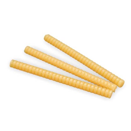 Hot Melt Adhesive, Clear, 5/8 in Dia, 8 in L, 35 sec Begins to Harden, 154 PK