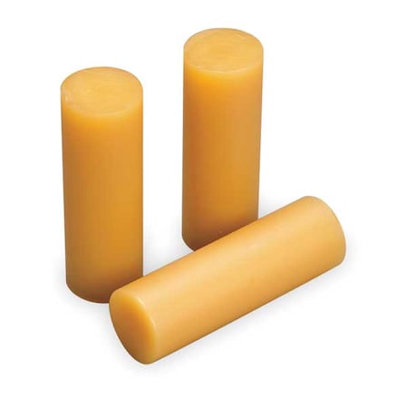 Hot Melt Adhesive, Tan, 1 in Dia, 3 in L, 35 sec Begins to Harden, 242 PK