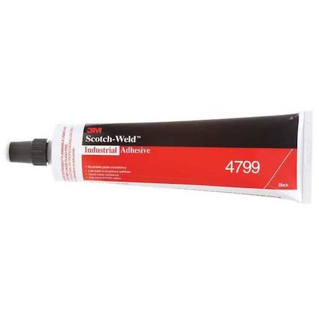 Adhesive, 4799 Series, Black, 5 oz, Tube, 36 PK