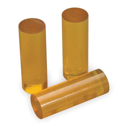 Hot Melt Adhesive, Clear, 5/8 in Dia, 2 in L, 25 sec Begins to Harden, 495 PK