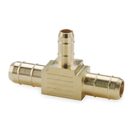 3/8" x 3/8" x 1/4" Barb Brass Union Tee