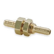 3/8" x 1/4" Barb Nickel Brass Bulkhead Union