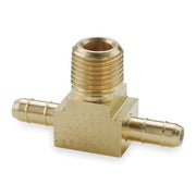 1/4" Barb x 1/4" Barb x 1/8" MNPT Brass Branch Tee
