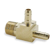 1/8" x 1/4" x 1/4" Barb Brass Male Run Tee