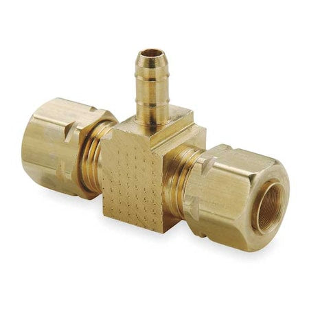 3/8" Compression x 0.17" Barb Brass Tee