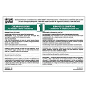 Ten pack of secondary labels for Simple Green Clean Building All-Purpose Cleaner
