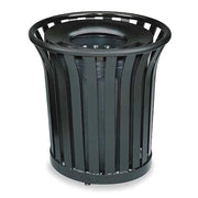 Americana Series(TM) 36 gal Round Outdoor Can, Black, None, Steel, Not Applicable