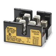 Open Fuse Block, 0 to 30A Amp Range, 300V AC/DC Volt Rating, 2 Poles, Box Lug
