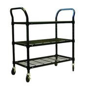 Wire Cart,3 Shelf,60x24x39,Black