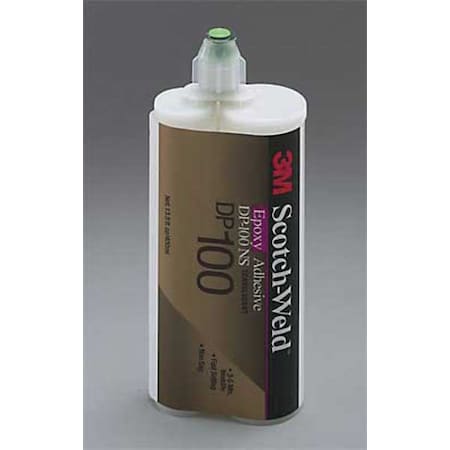 Epoxy Adhesive, DP100NS Series, Clear, 6.76 fl oz, Dual-Cartridge, 12 PK, 1:01 Mix Ratio