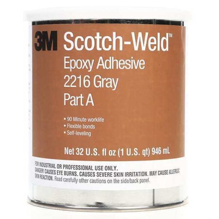 Hot Melt Adhesive, 2216 Series, Tan, Can, 6 PK, 2:03 Mix Ratio, 12 hr Functional Cure