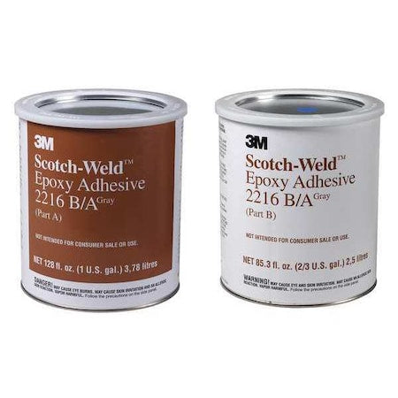 Hot Melt Adhesive, 2216 Series, Yellow, Can, 2 PK, 2:03 Mix Ratio, 12 hr Functional Cure