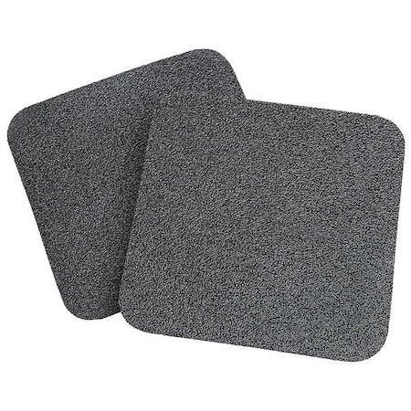 Anti-Slip Tread Mineral Coated; Substrate: Plastic Film 60 Grit Size, Black, 5-1/2" W x 5-1/2" L