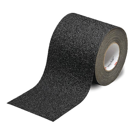 Anti-Slip Tape Abrasive: Mineral; Substrate: Plastic Film 24 Grit Size, Black, 6" W x 30 ft. L