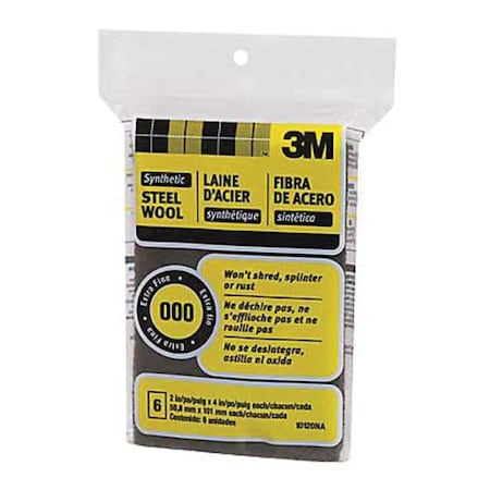 Sanding Wool Pad, Extra Fine, Gray, PK18