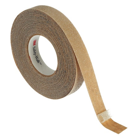 Anti-Slip Tape Mineral Coated; Substrate: Plastic Film 60 Grit Size, Clear, 1" W x 60 ft. L
