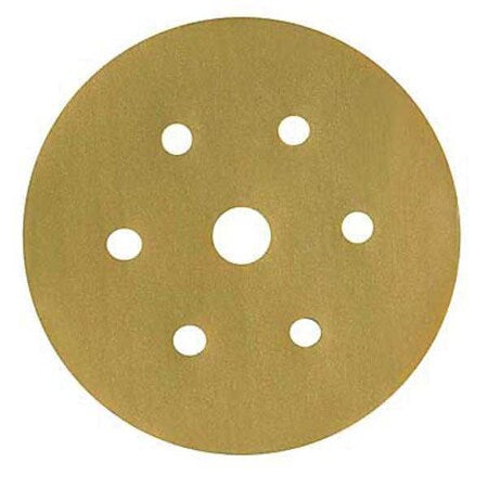 Hook-and-Loop Sanding Disc, 5" Dia, 5 Hole, Aluminum Oxide, P100 Grit, Open Coat Type, 255L
