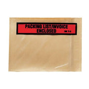 Packing List Envelope, Clear, PK1000, Height: 6"
