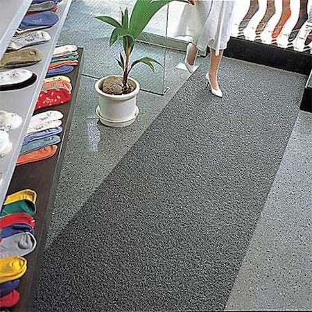 Entrance Runner, Vinyl, 1/2" Thick, Slate Gray, 3 ft W x 20 ft L