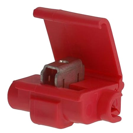 Insulation-Displacement Wire Connector, 16 AWG Max, 2 Port, Red, Polypropylene Insulation, 600 V