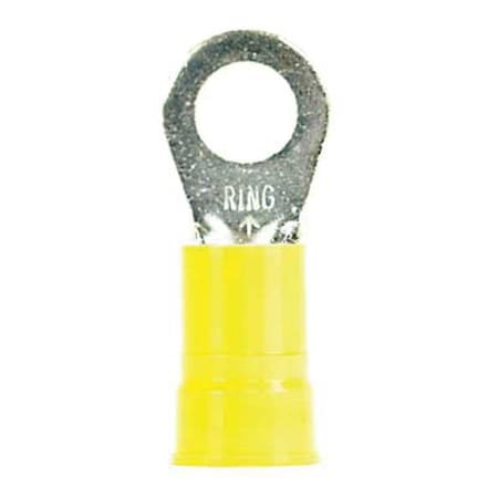 Ring Terminal, 5/16 in Stud Size, 8 AWG, 1,000 V, Nylon Insulated, Red, Crimp Termination Only