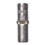Butt Splice Wire Connector, 8 AWG Max, Bare, None Insulation, 600 V, 200 PK