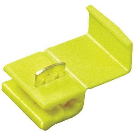 Insulation-Displacement Wire Connector, 10 AWG Max, 2 Port, Yellow, Polypropylene Insulation, 600 V