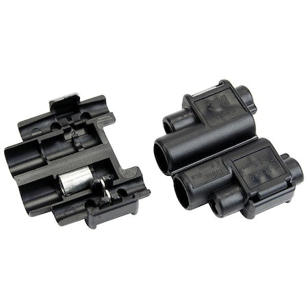 Insulation-Displacement Wire Connector, 10 AWG Max, 1 Port, Black, Polypropylene Insulation, 600 V