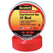 ElectricalTape,Red,6-5/8ydL,1/2inW,PK100