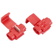 Insulation-Displacement Wire Connector, 14 AWG Max, 2 Port, Red, Polypropylene Insulation, 600 V