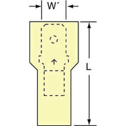 Male Disconnect,Yellow,12 to 10AWG,PK500