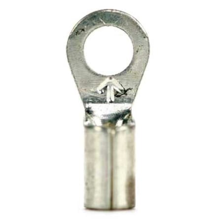 Ring Terminal, #6 Stud Size, 14 AWG, 600 V, Bare Insulated, Bare, Crimp Termination Only, 1000 PK