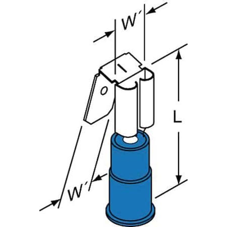 Piggyback Disconnect, Blu, 16-14AWG, PK1000