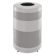 Classics 51 gal Round Outdoor Can, Stainless Steel, None, Stainless Steel, Not Applicable