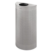 Half Rounds 12 gal Half-Round Indoor Metal Can, Stainless Steel, None, Stainless Steel